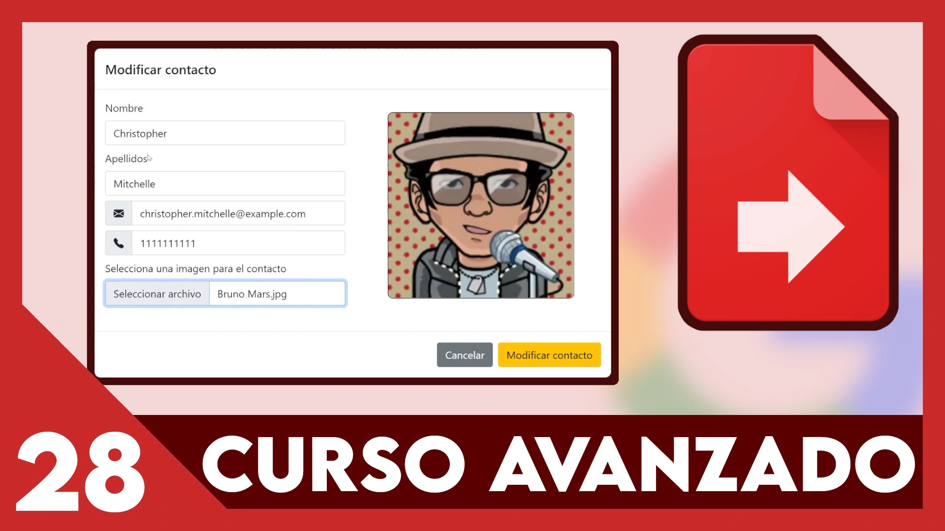 Curso GAS Avanzado - Modificar imagen de contacto