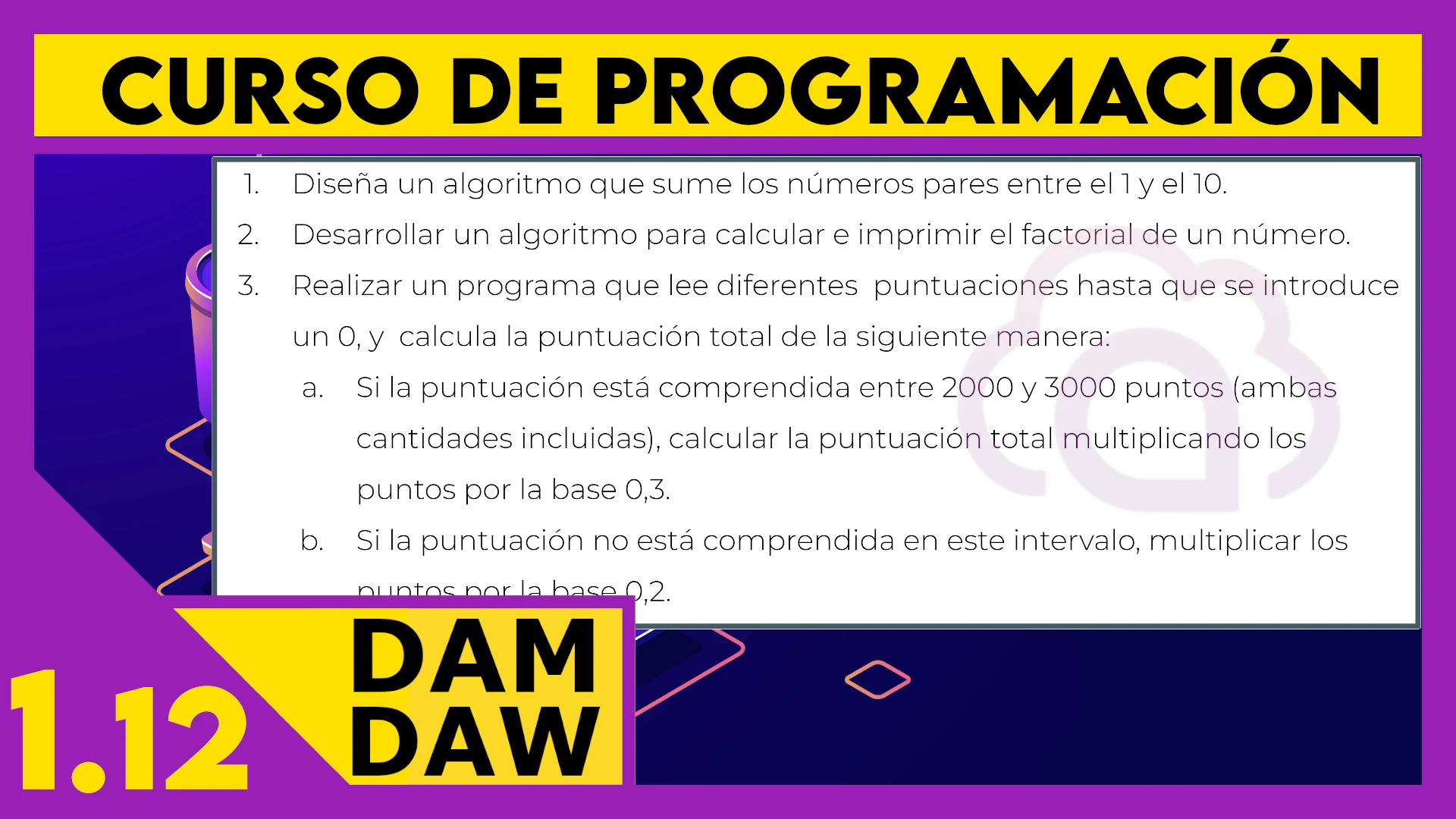 1.12 Ejercicios resueltos pseudocódigo