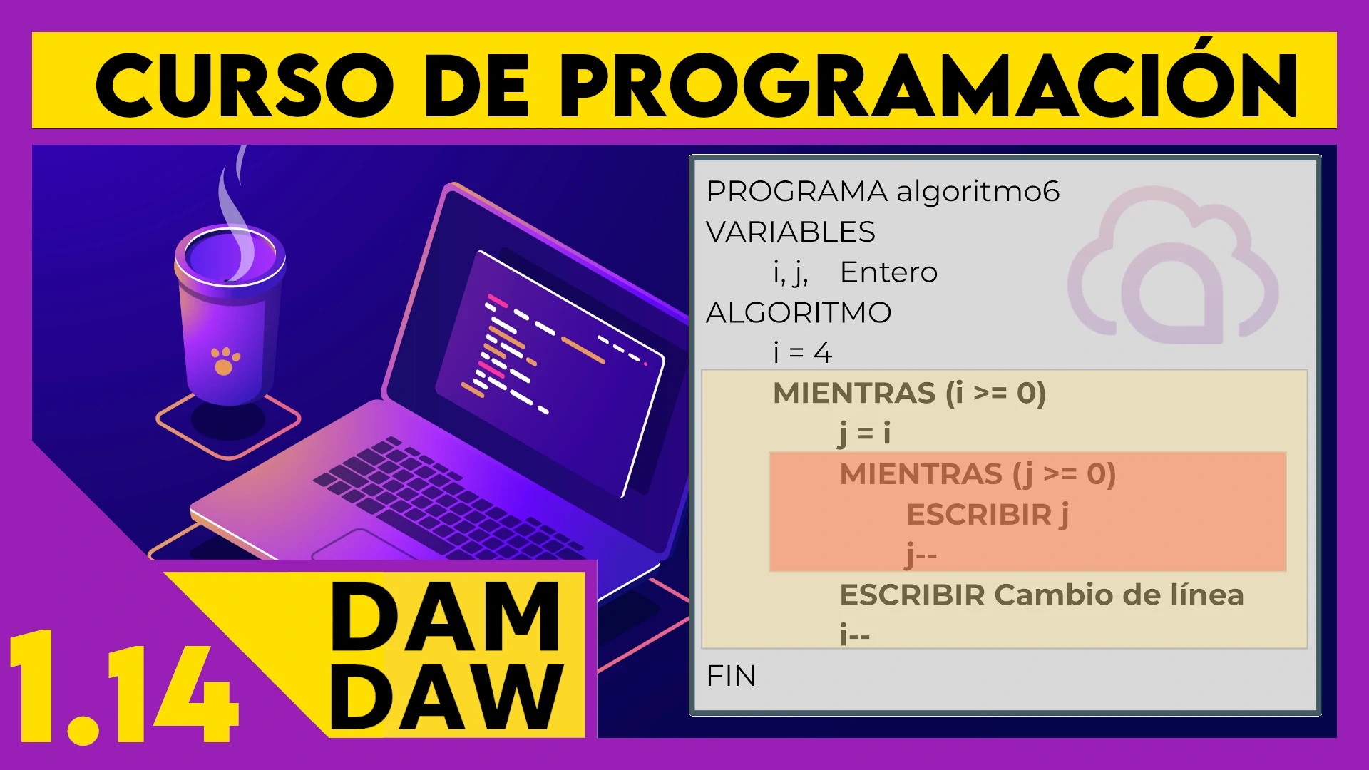 1.14 Bucles anidados pseudocódigo