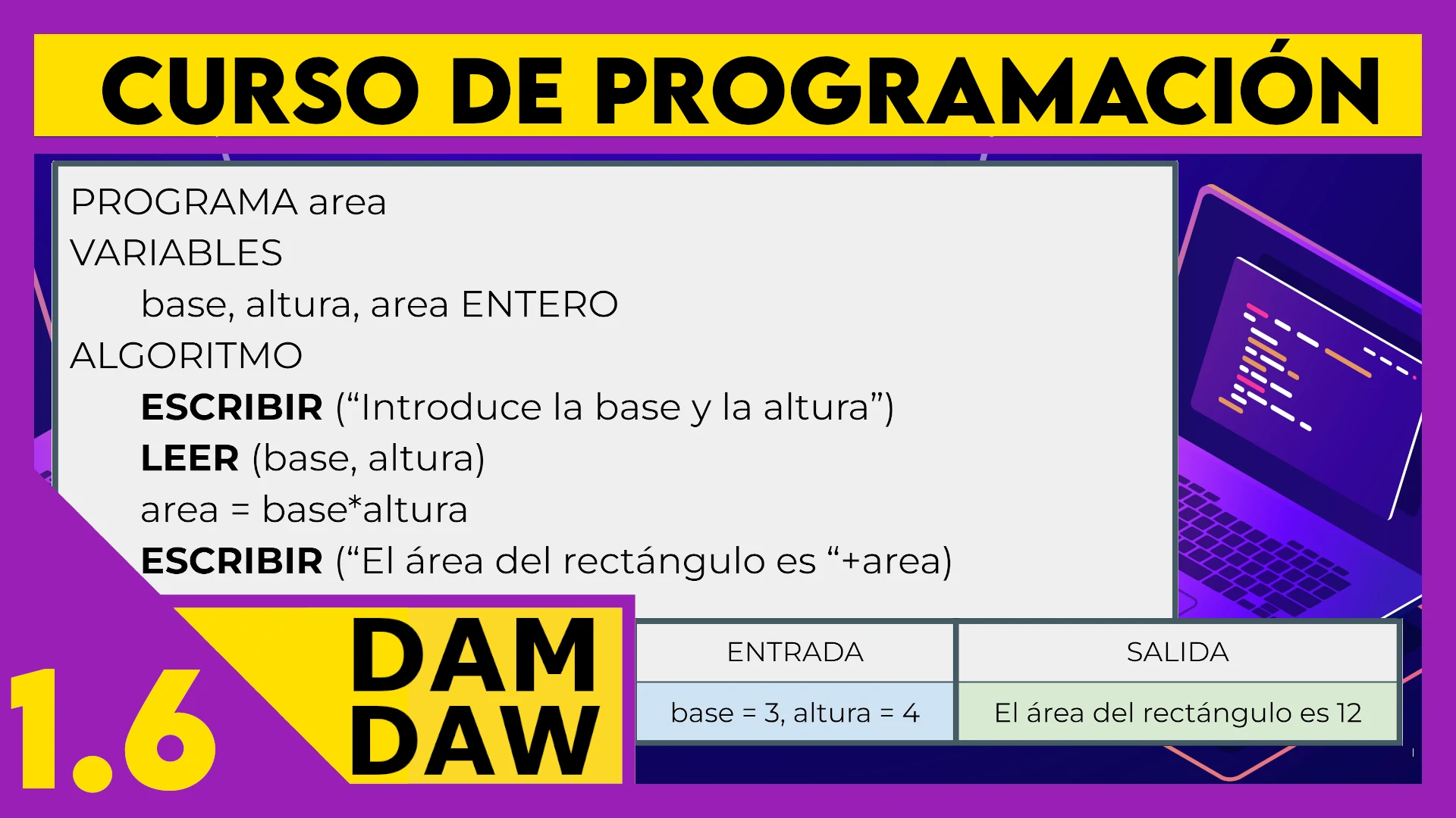 1.6 Instrucciones en pseudocódigo