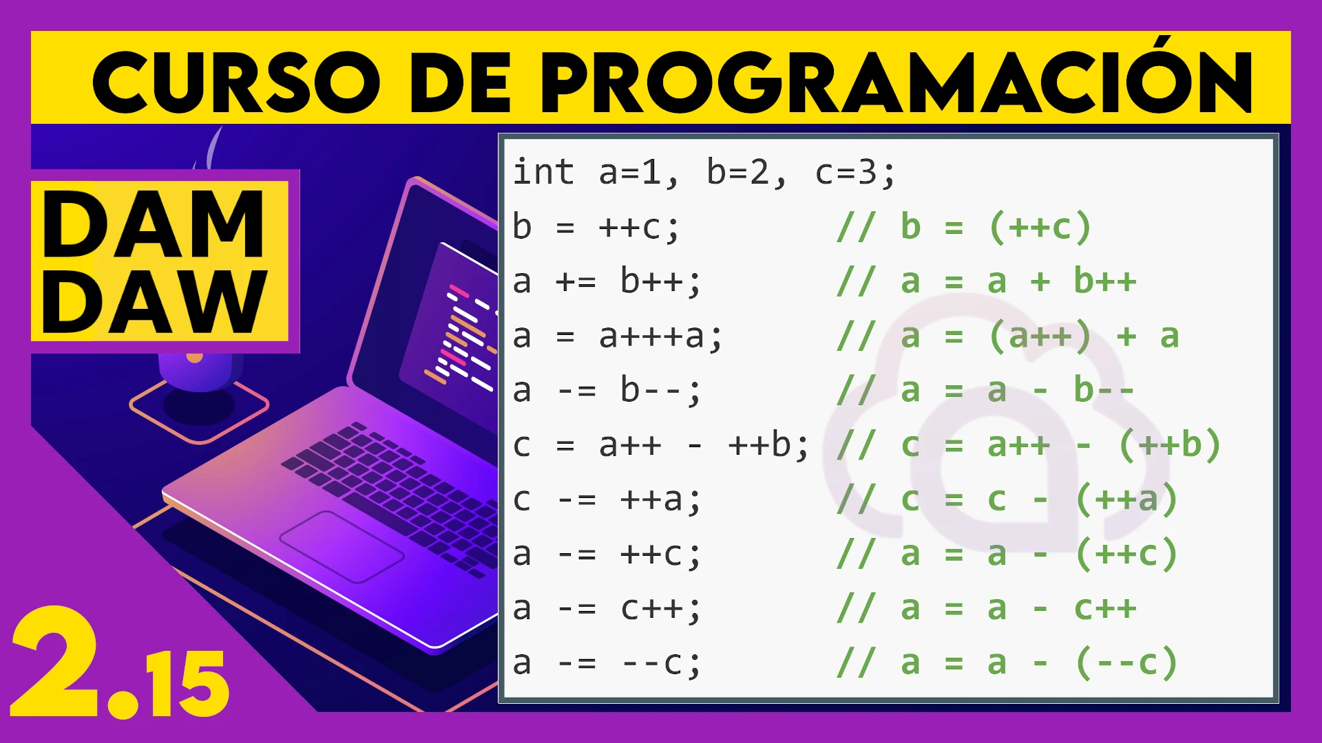 2.15 Asignaciones complejas en JAVA