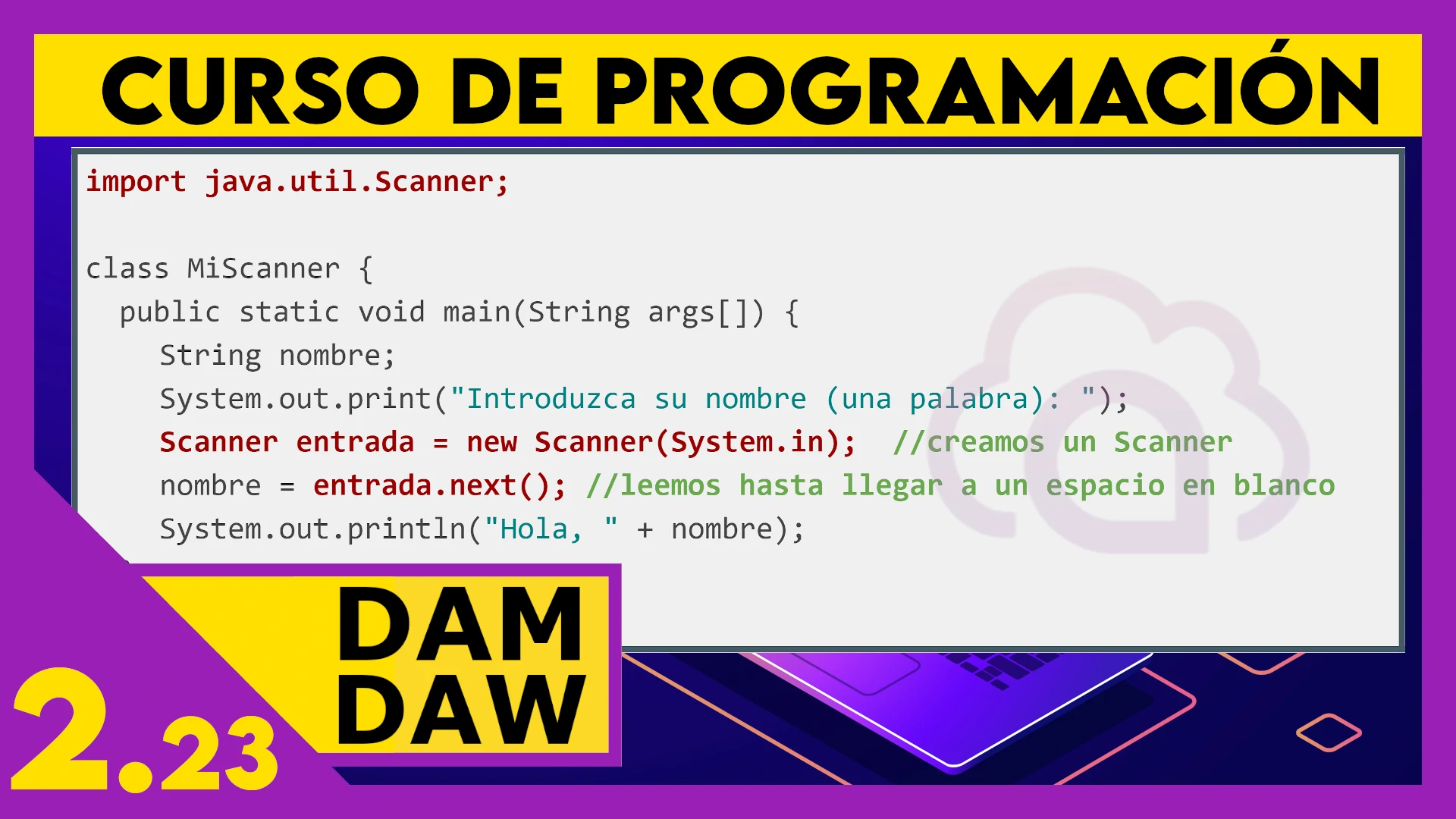 2.23 Entrada con Scanner en JAVA