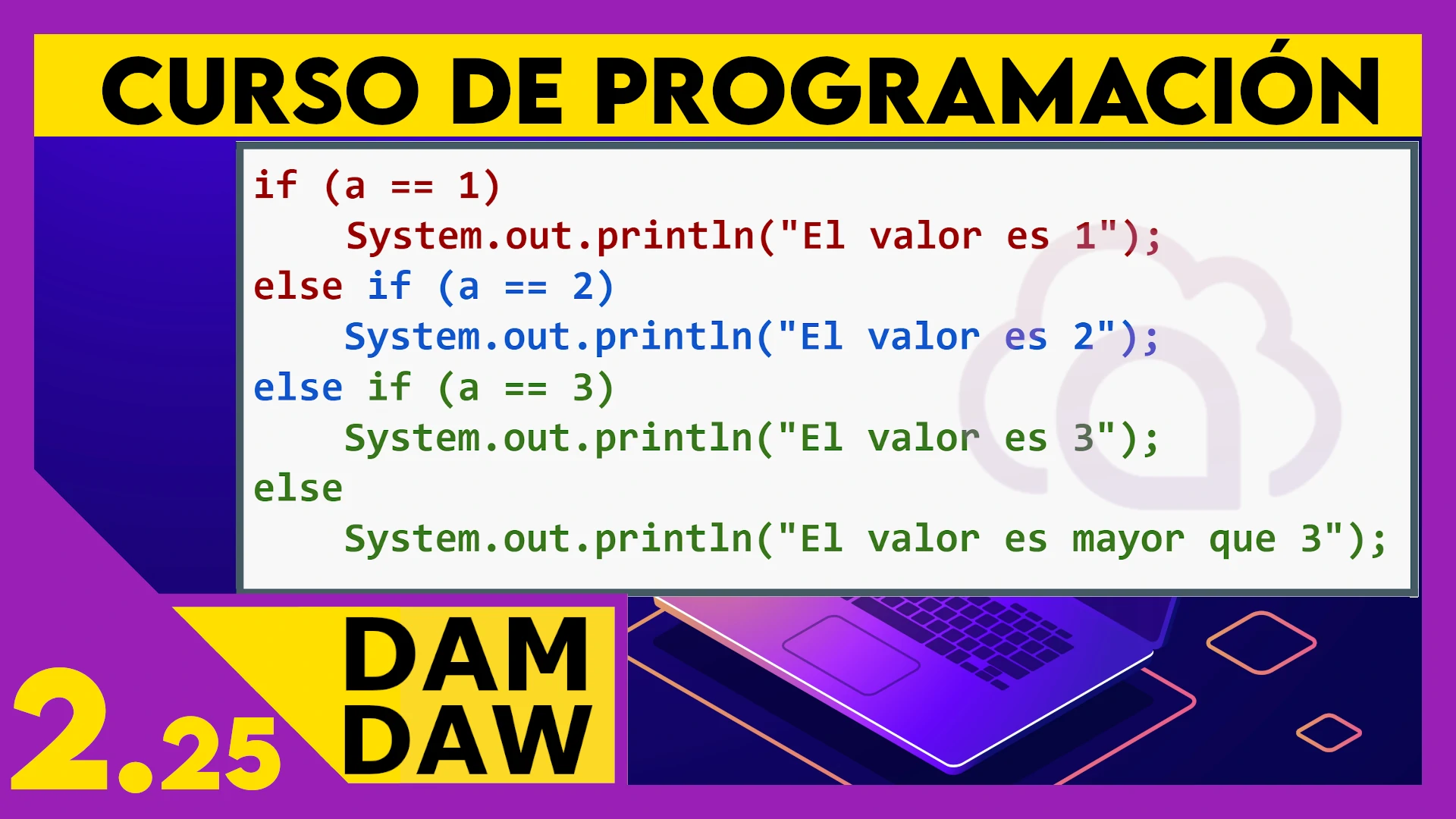 2.25 Ejemplos IF - ELSE en JAVA