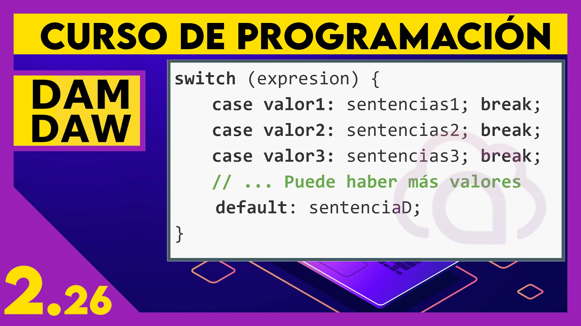 2.26 El SWITCH en JAVA