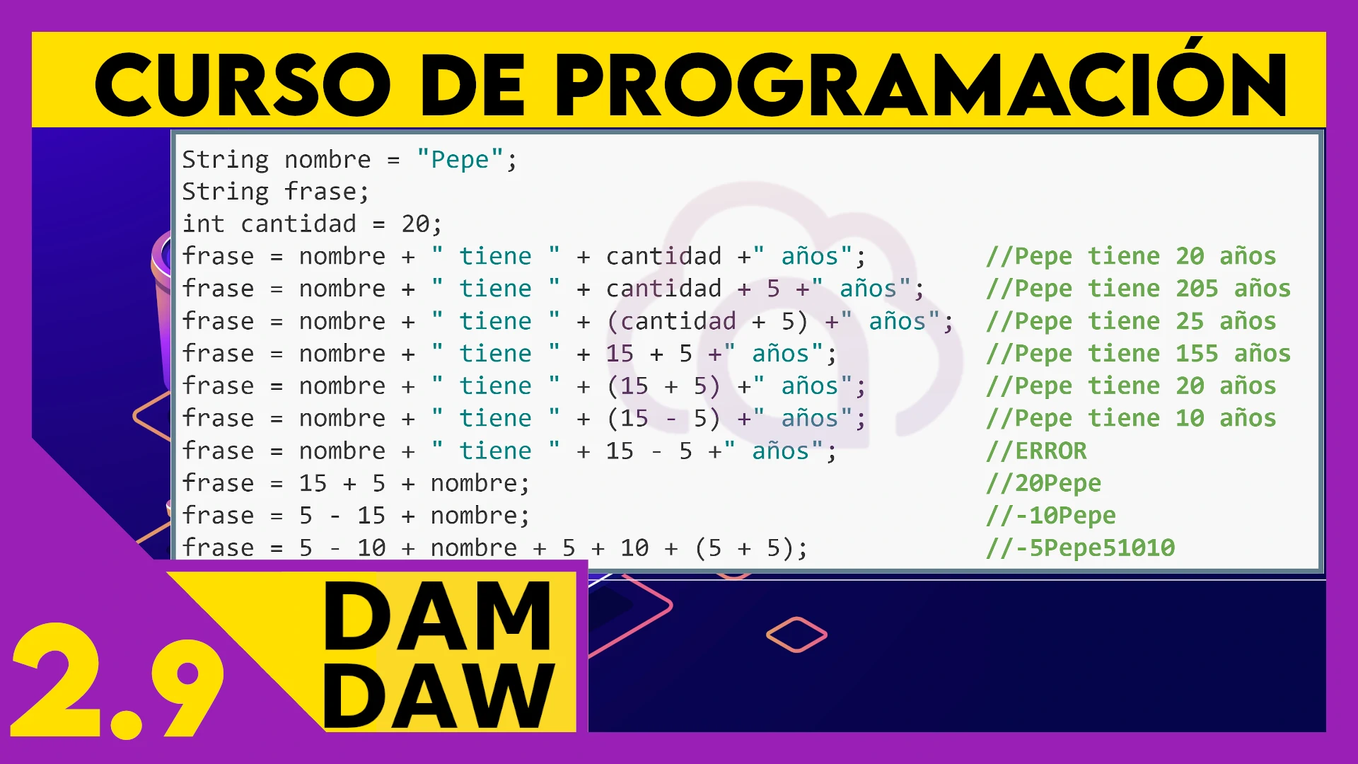2.9 Strings en JAVA