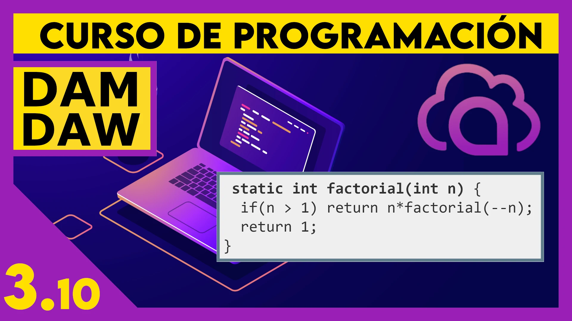 3.10 Recursividad en JAVA
