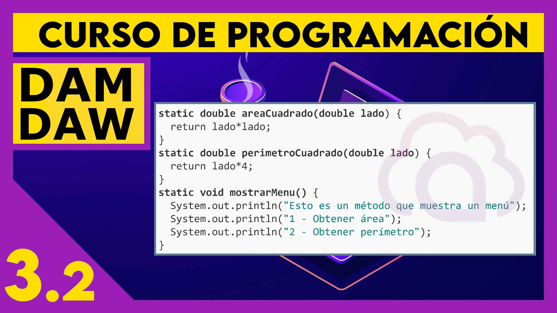 3.2 Declaración de métodos en JAVA