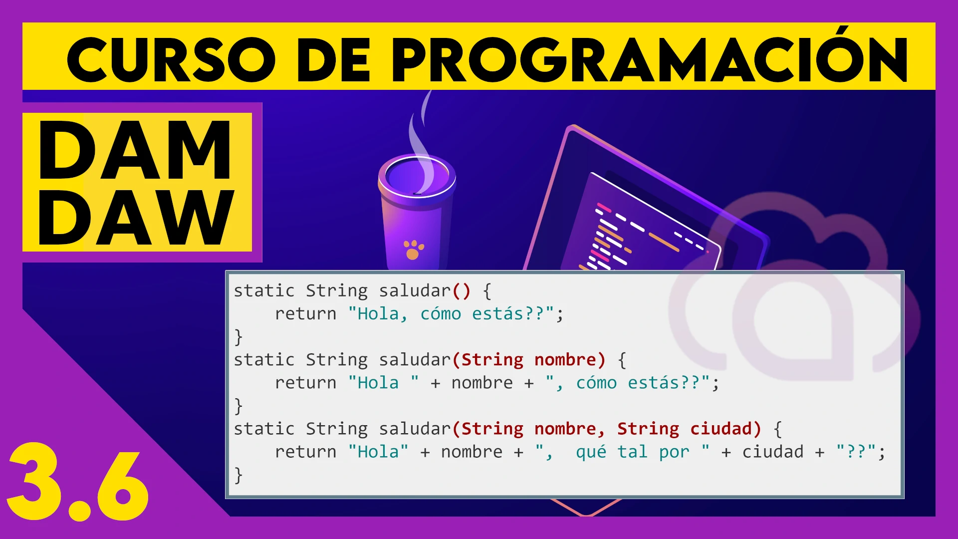3.6 Sobrecarga de métodos en JAVA