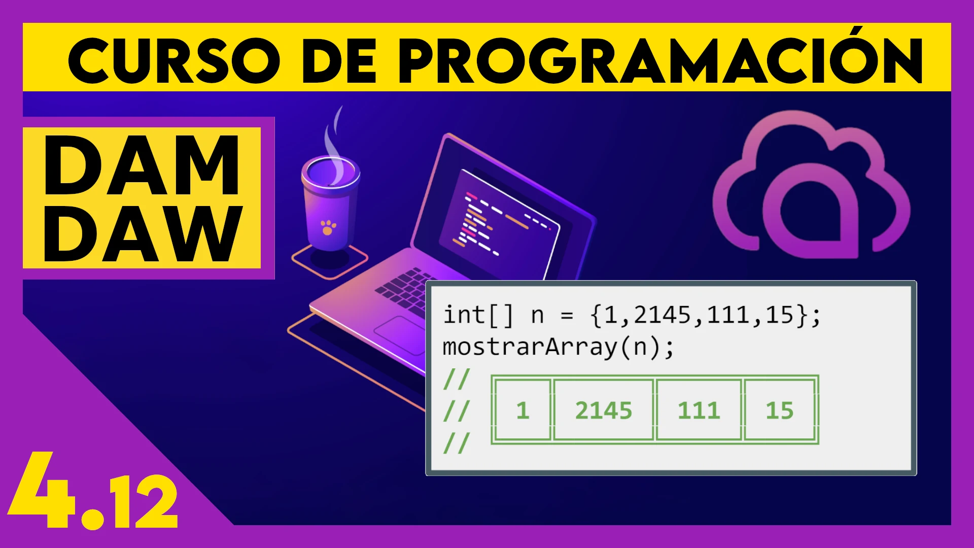 4.12 Ejercicio Array con bordes JAVA