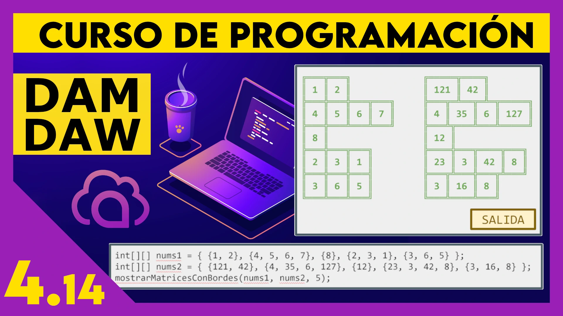 4.14 Ejercicio Matriz doble en JAVA