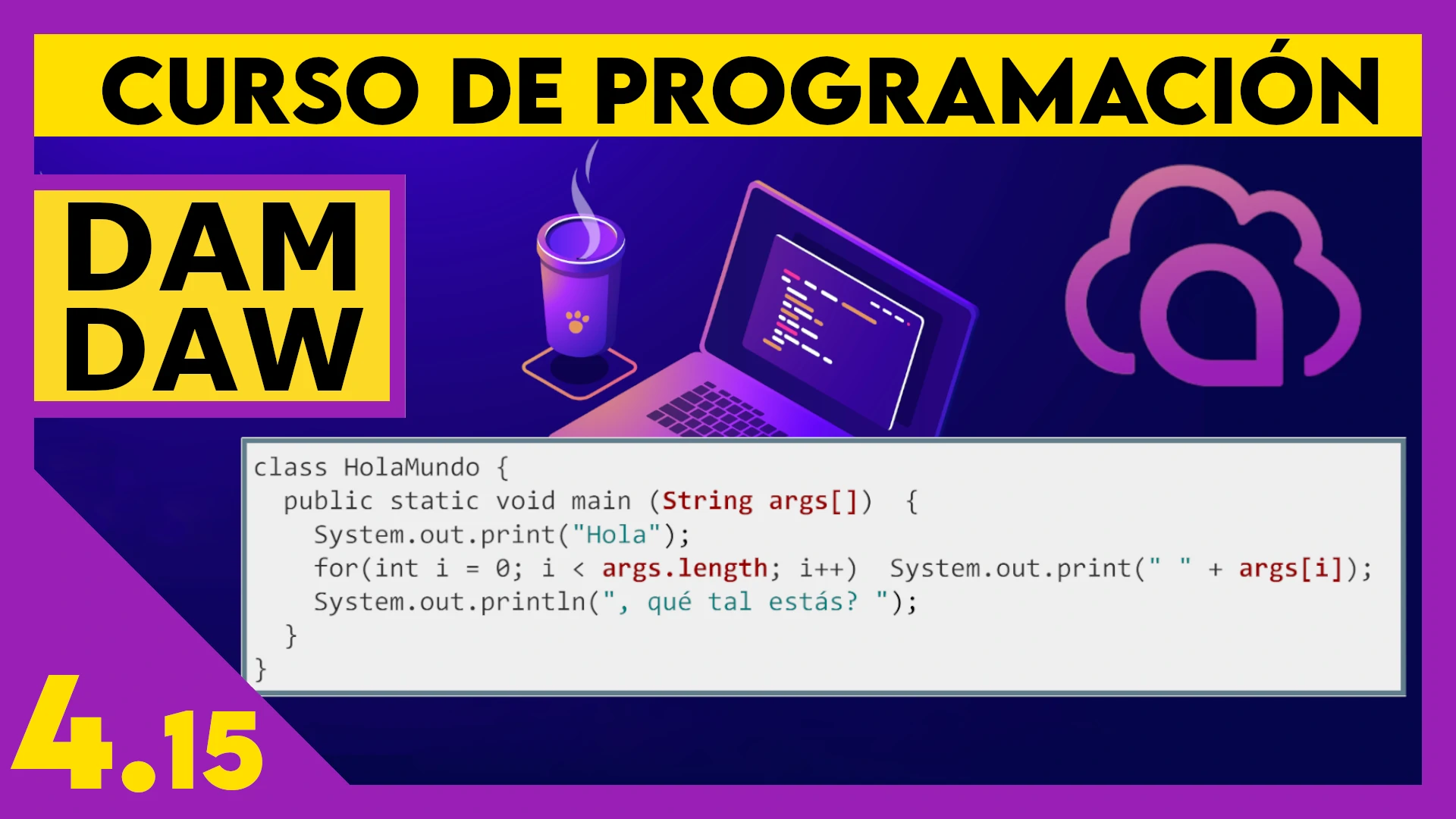 4.15 El famoso String[ ] args en JAVA
