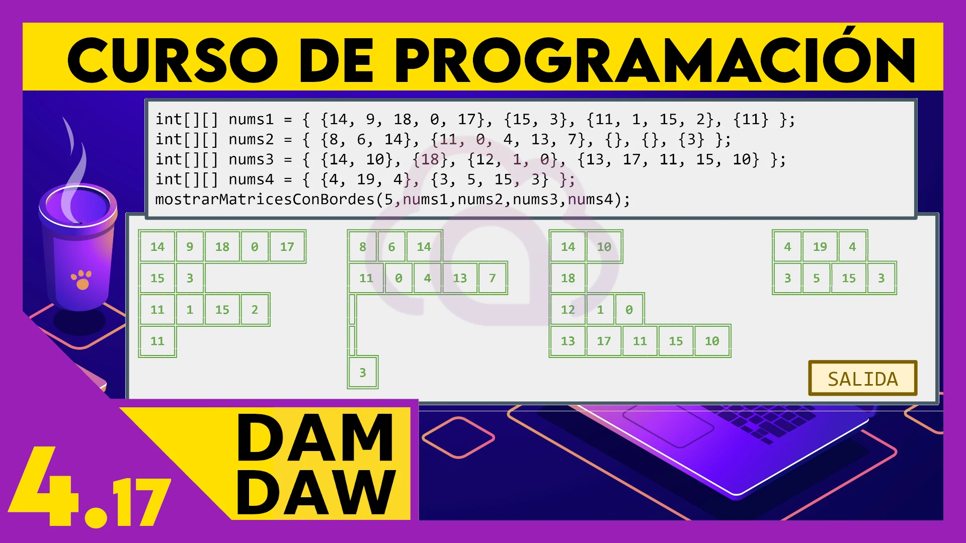 4.17 Varargs con matrices en JAVA