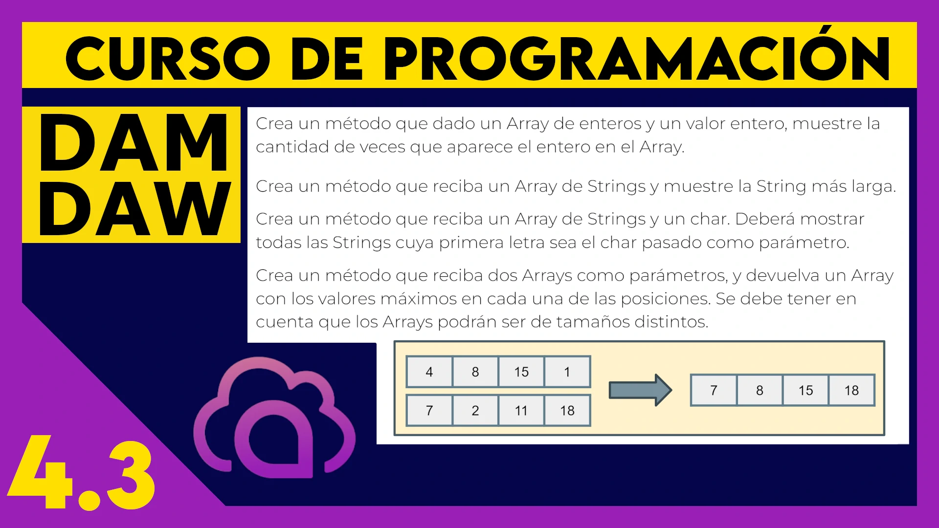 4.3 Ejercicios iniciación Arrays