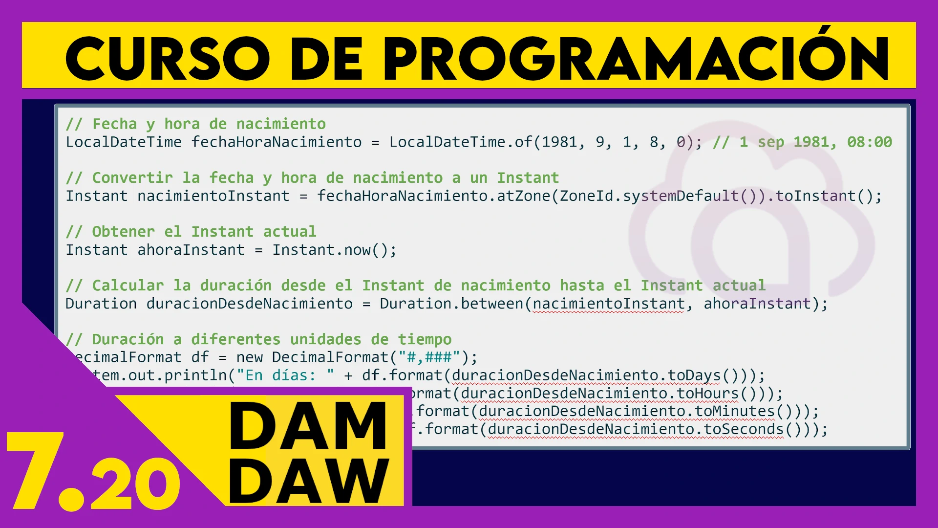 7.20 API de JAVA - Time