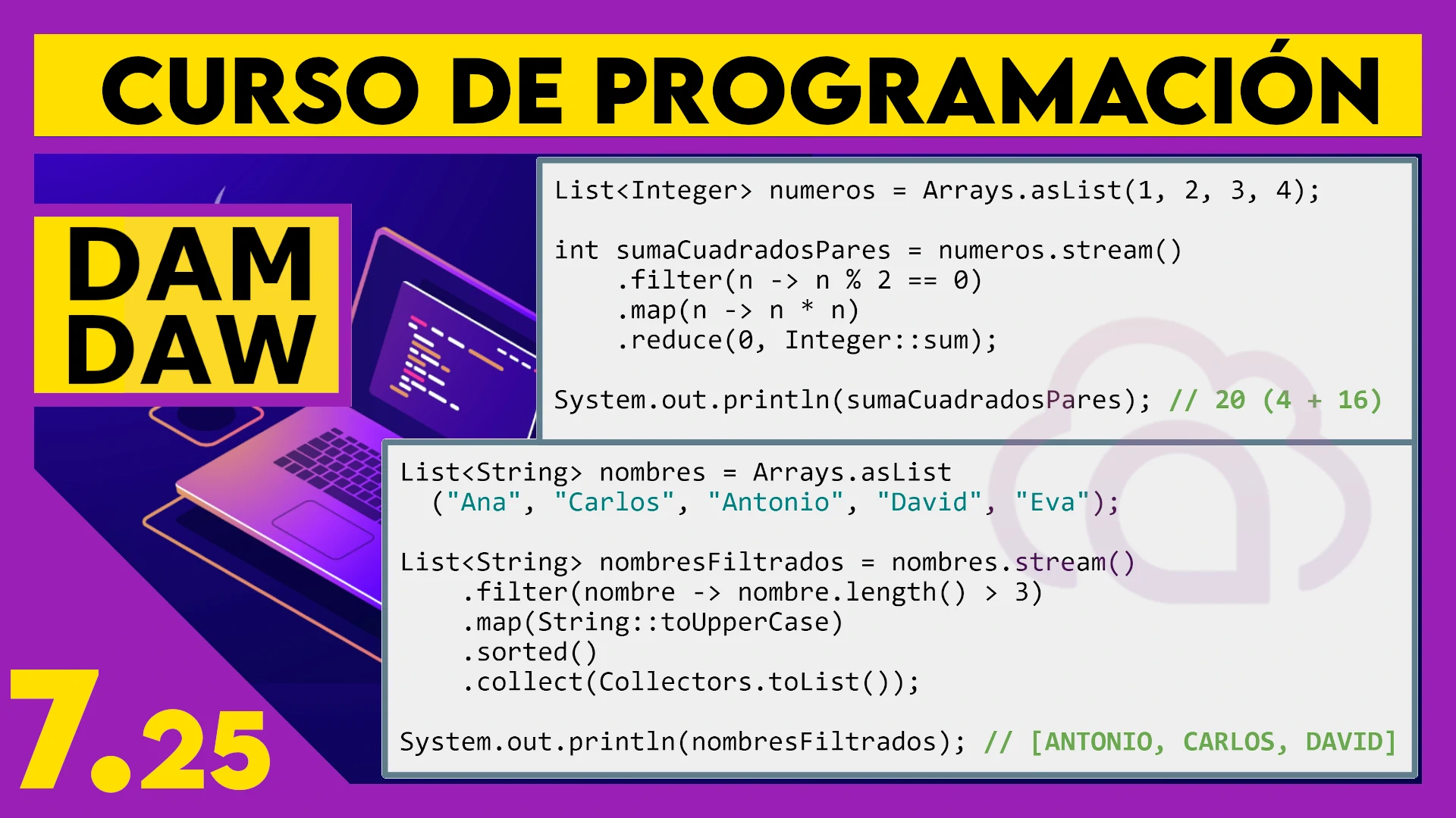 7.25 JAVA: Programación funcional