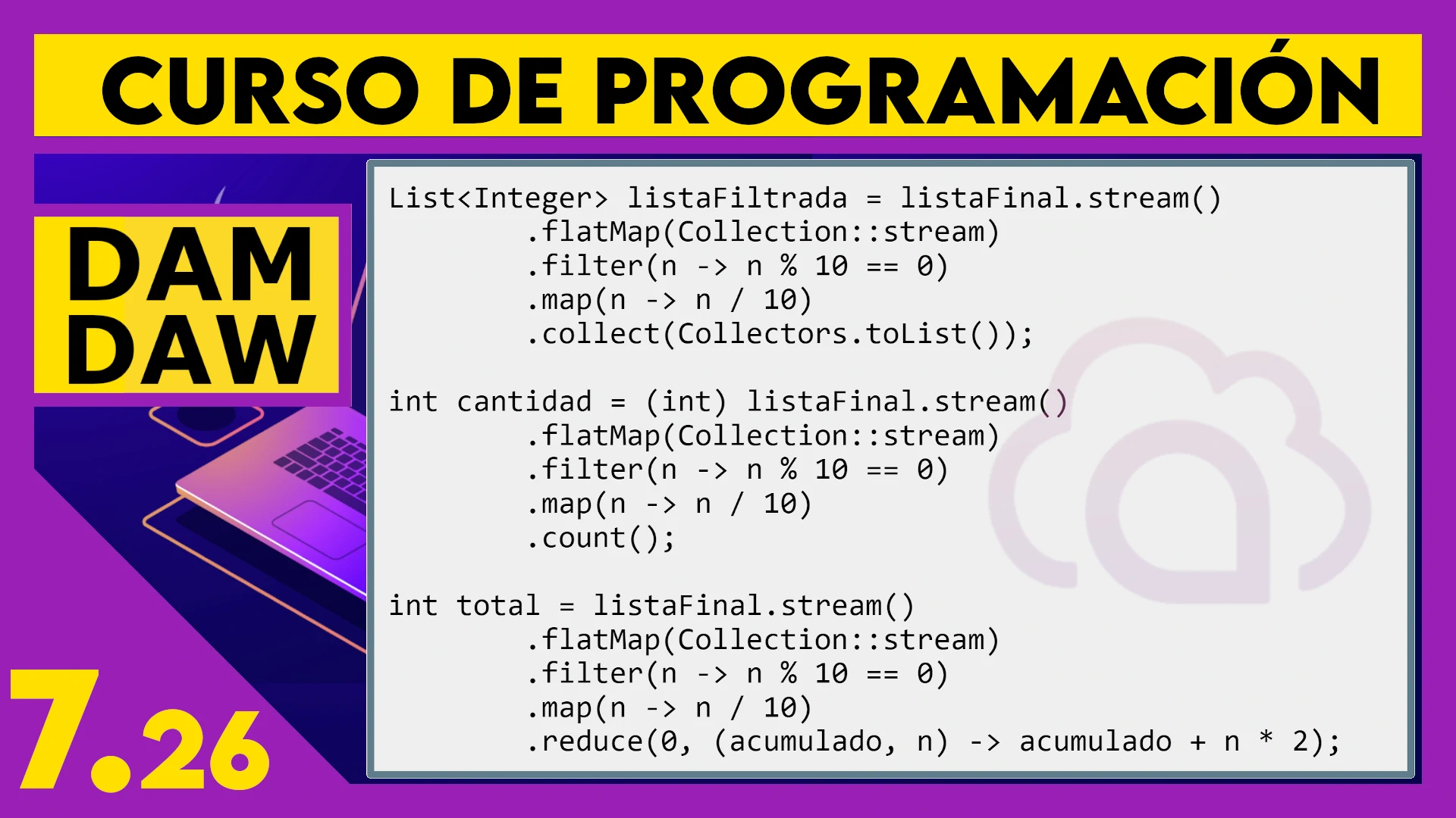 7.26 JAVA: Ejemplos programación funcional