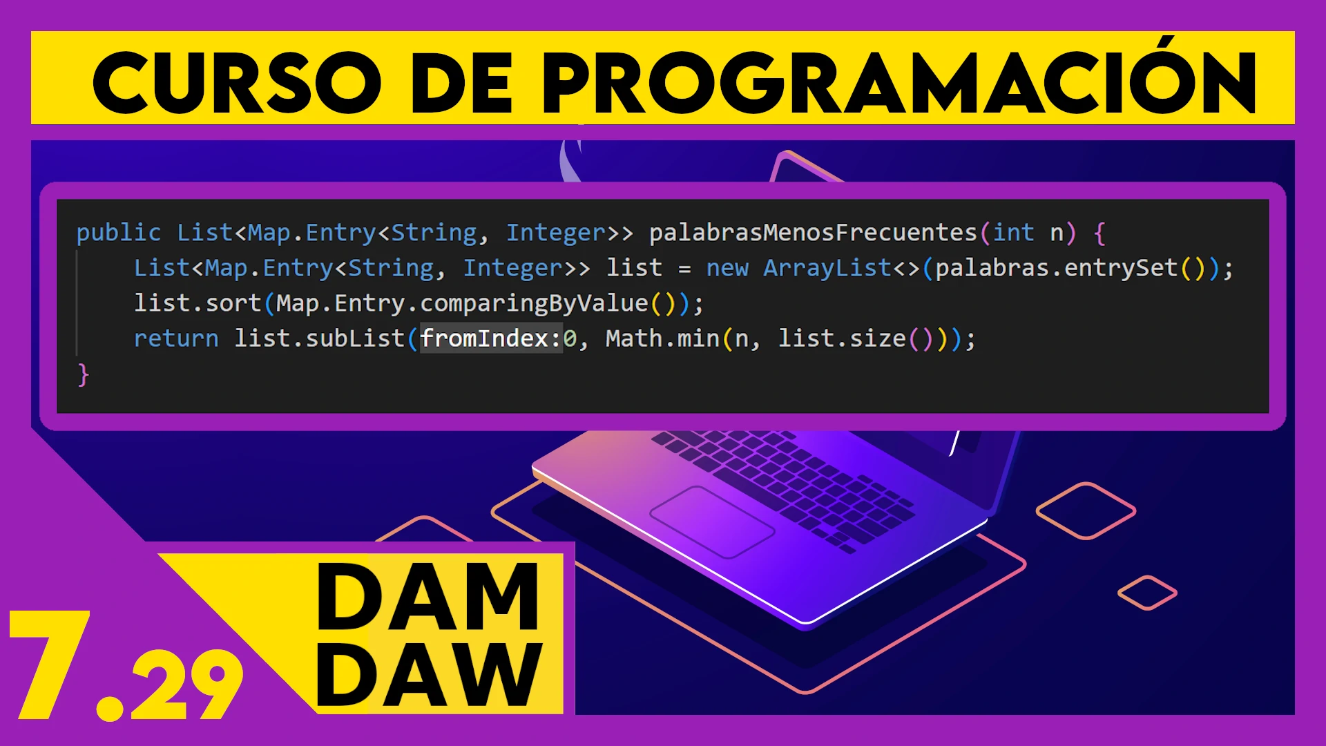 7.29 JAVA: Ejercicios Colecciones