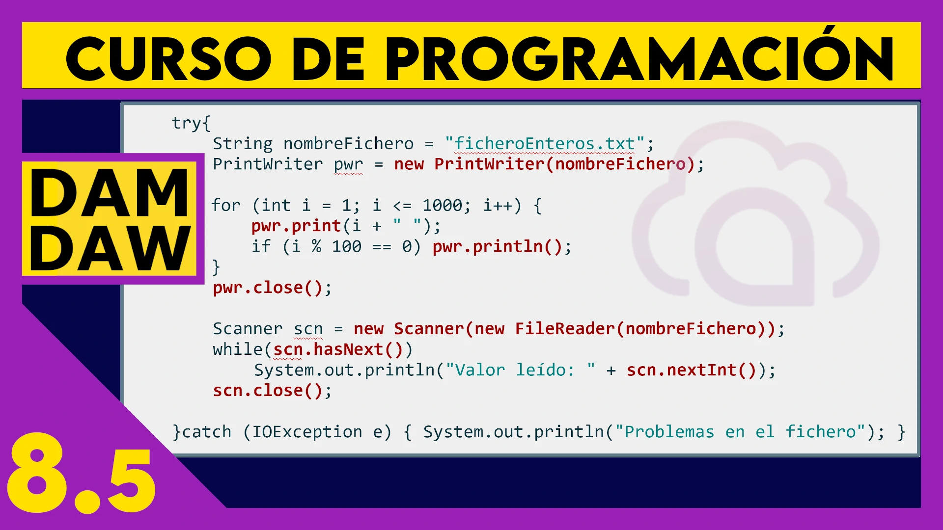 8.5 PrintWriter y Scanner
