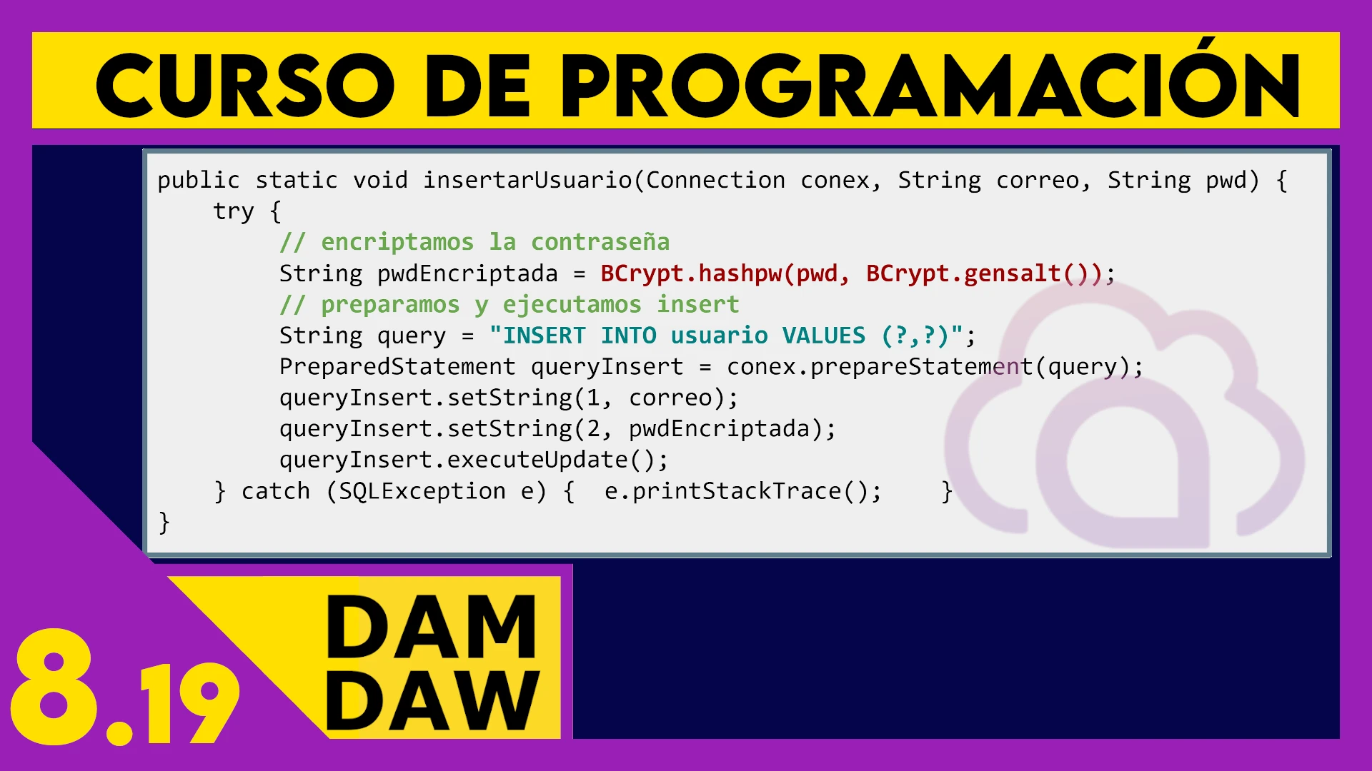 8.19 MySQL en JAVA: Encriptar datos