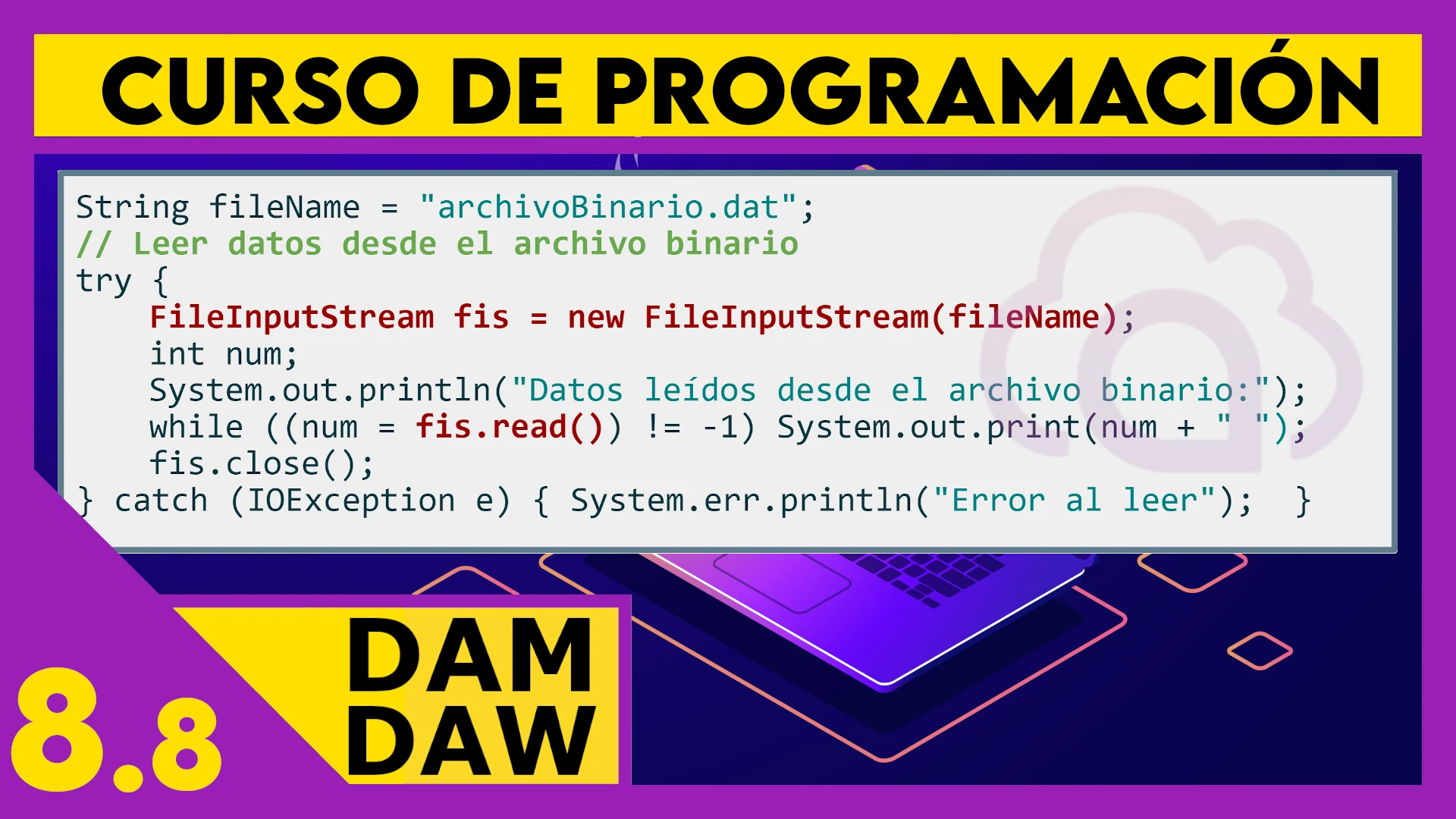 8.8 JAVA: Ficheros binarios