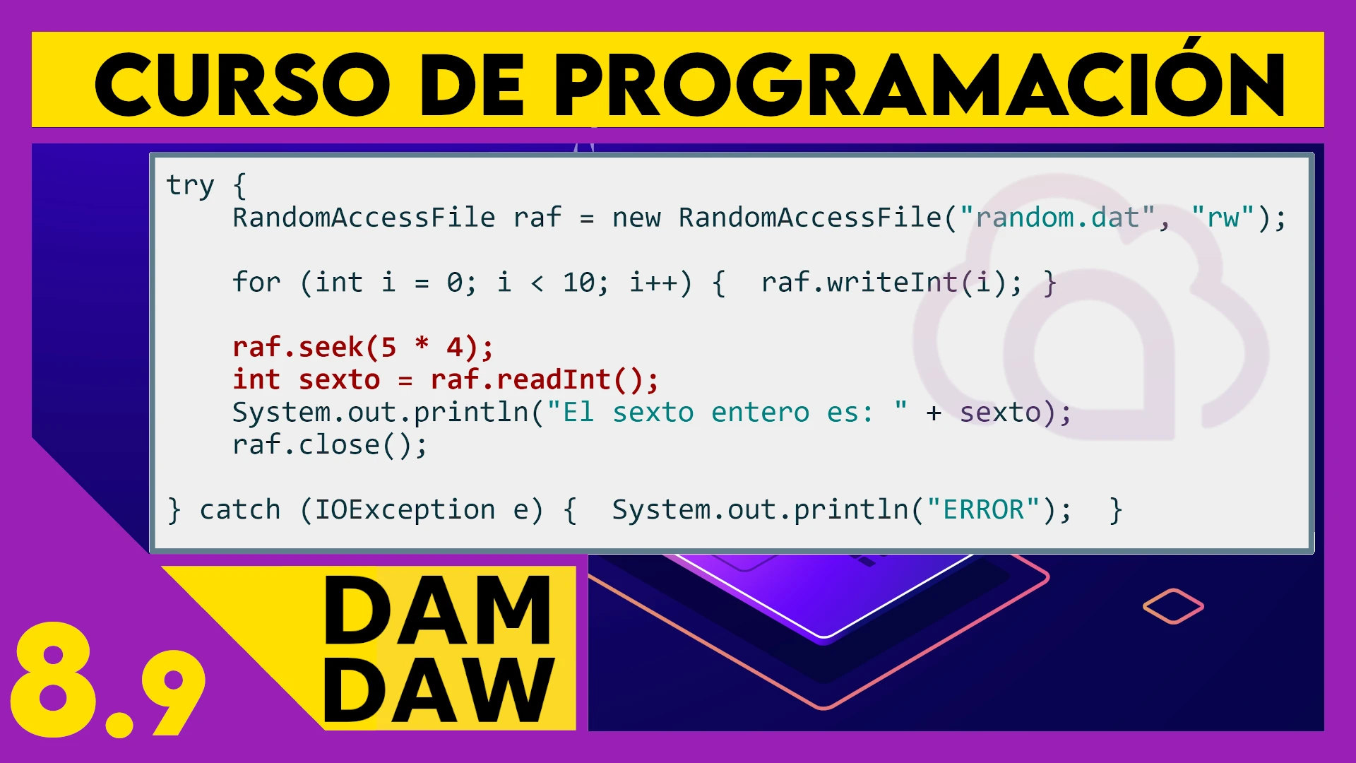 8.9 JAVA: RandomAccessFile