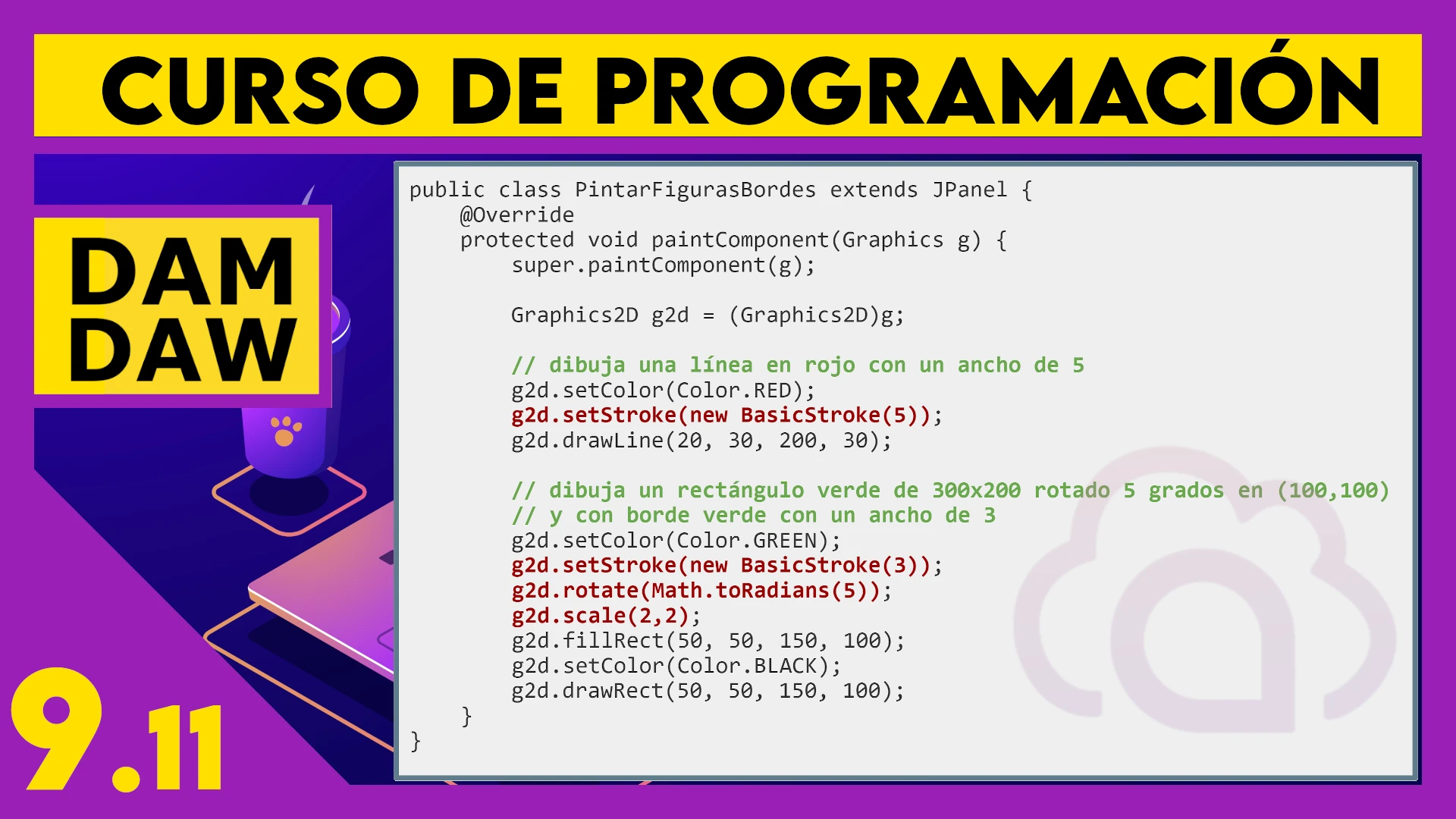 9.11 JAVA Swing: Clase Graphics2D
