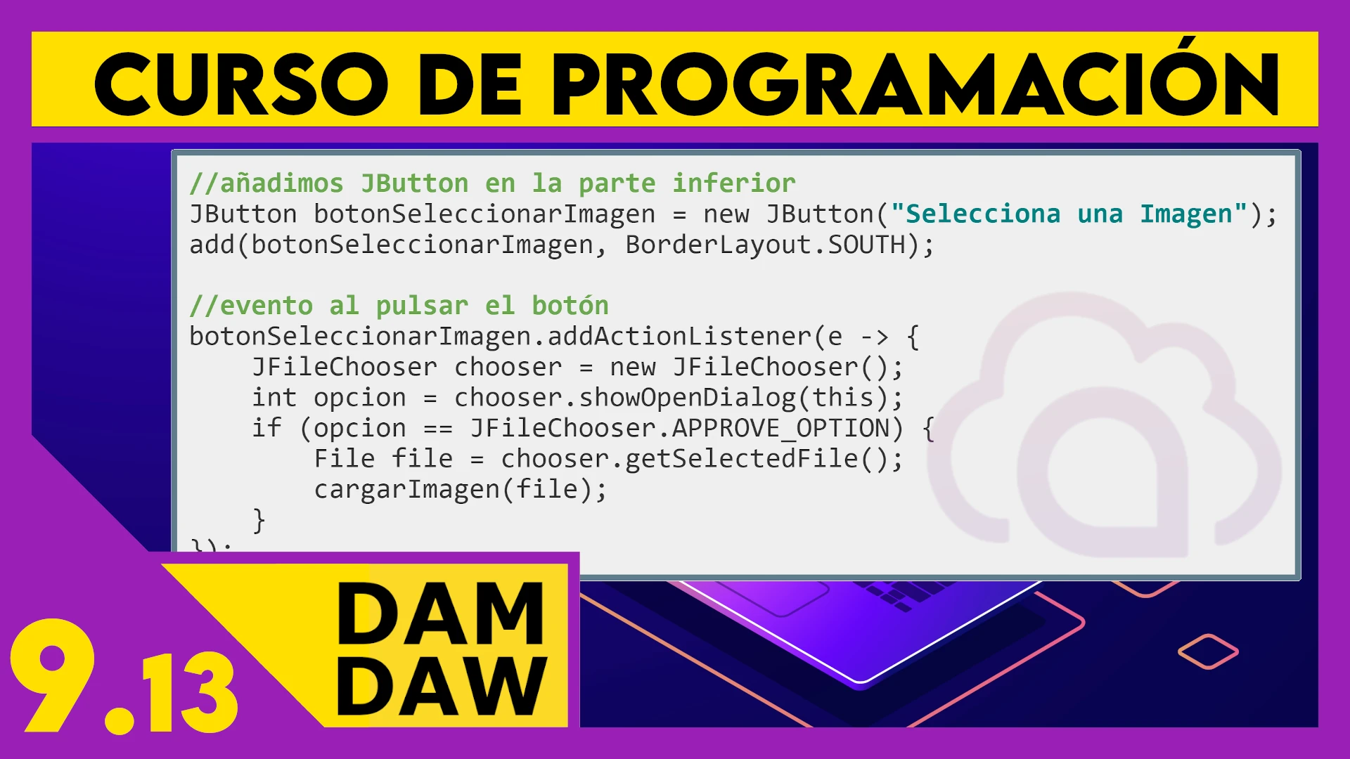 9.13 JAVA Swing: JFileChooser y JColorChooser