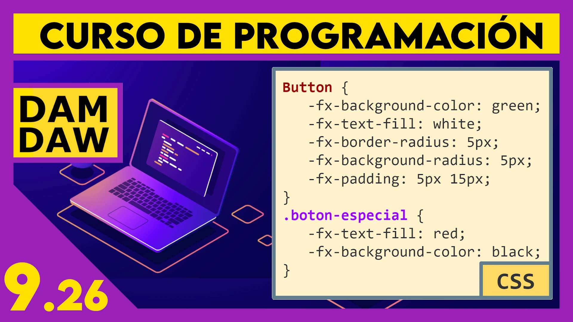 9.26 JAVA FX: Uso de CSS