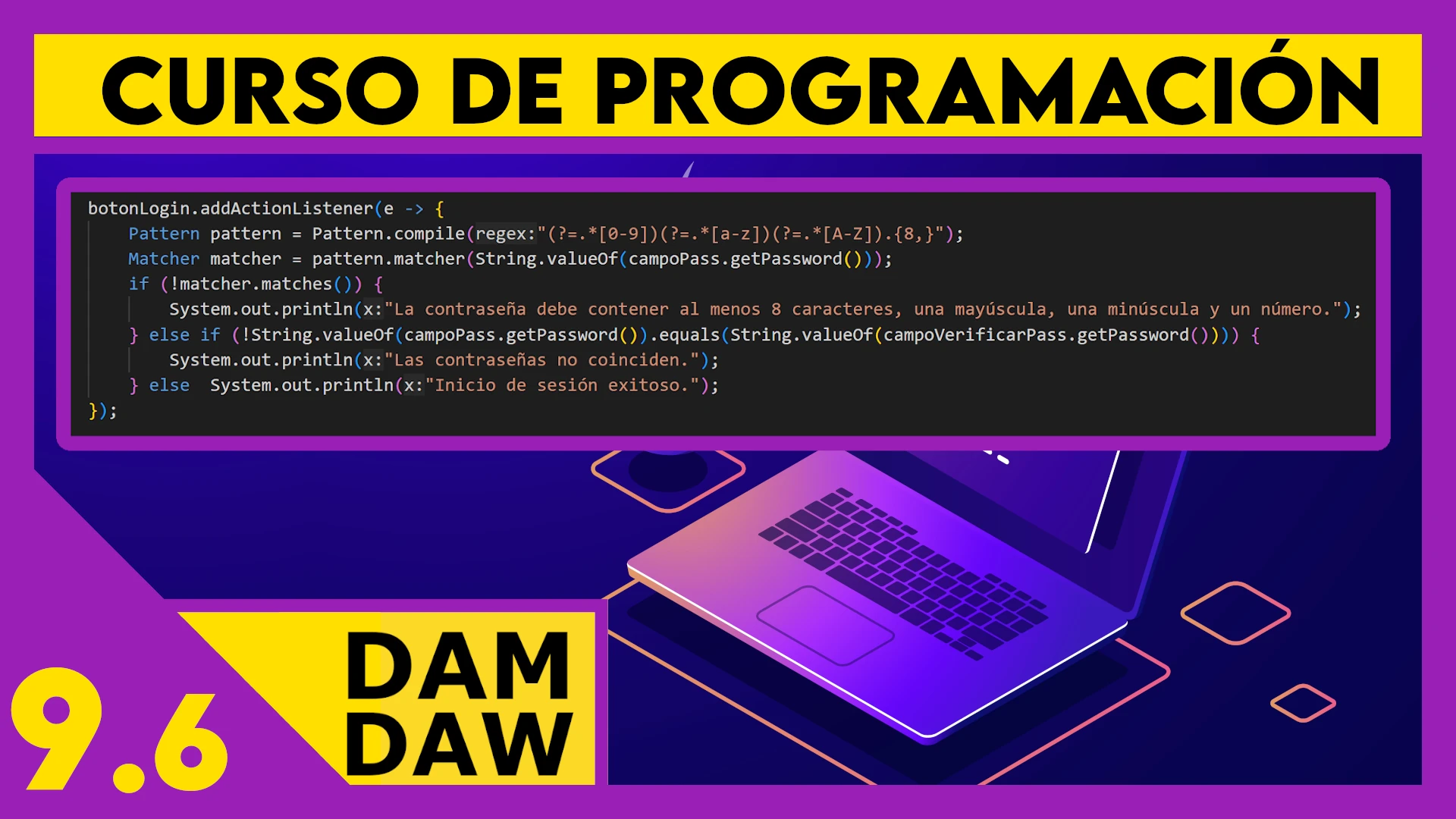 9.6 JAVA Swing: Ejercicios iniciación